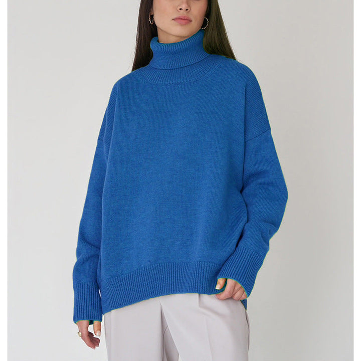 Alanna - Übergroße Strickbluse mit hohem Kragen Chaleur