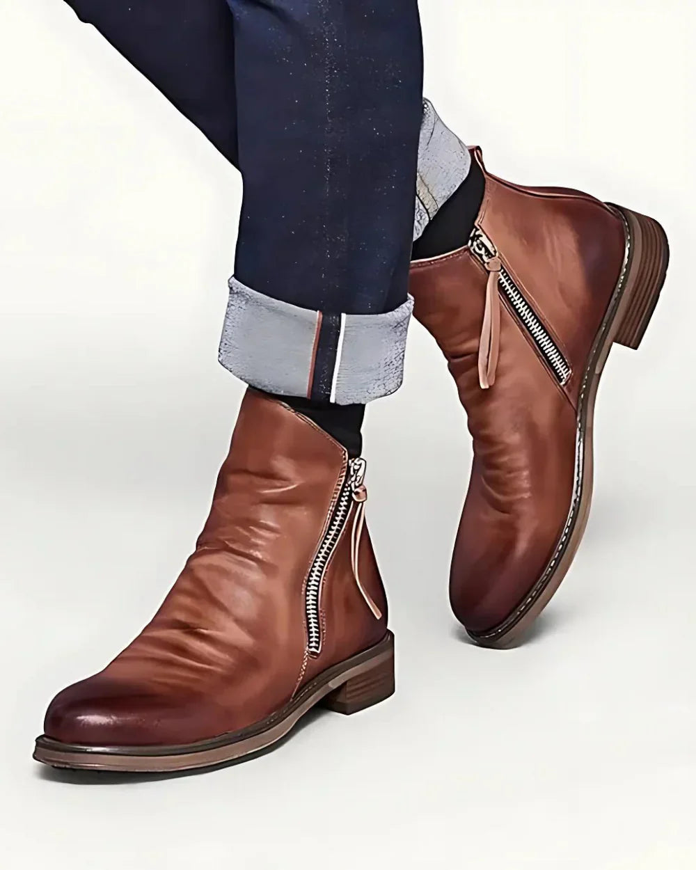Leonardo™ - Lederstiefel mit seitlichem Reißverschluss