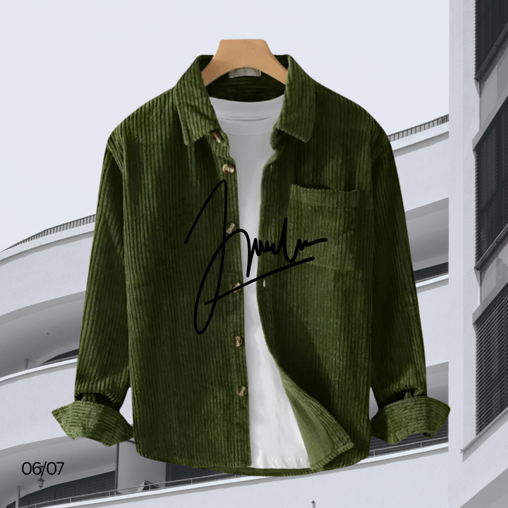 DUDLEY | CASUAL-SHIRT IM MODERNEN RIPPENSTRICK