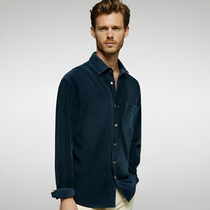 DUDLEY | CASUAL-SHIRT IM MODERNEN RIPPENSTRICK