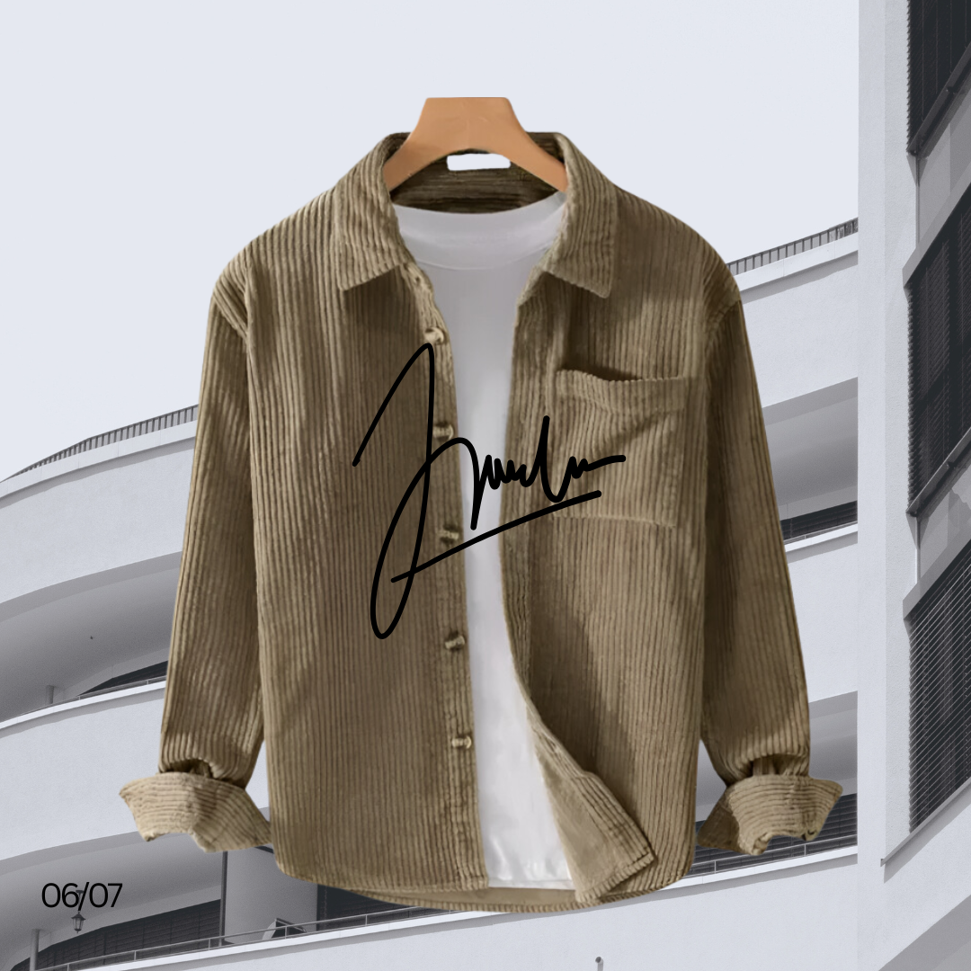 DUDLEY | CASUAL-SHIRT IM MODERNEN RIPPENSTRICK
