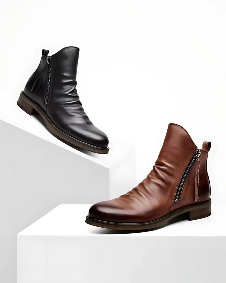 Leonardo™ - Lederstiefel mit seitlichem Reißverschluss