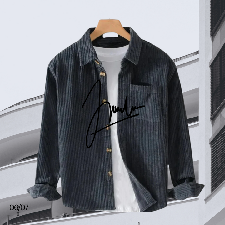 DUDLEY | CASUAL-SHIRT IM MODERNEN RIPPENSTRICK