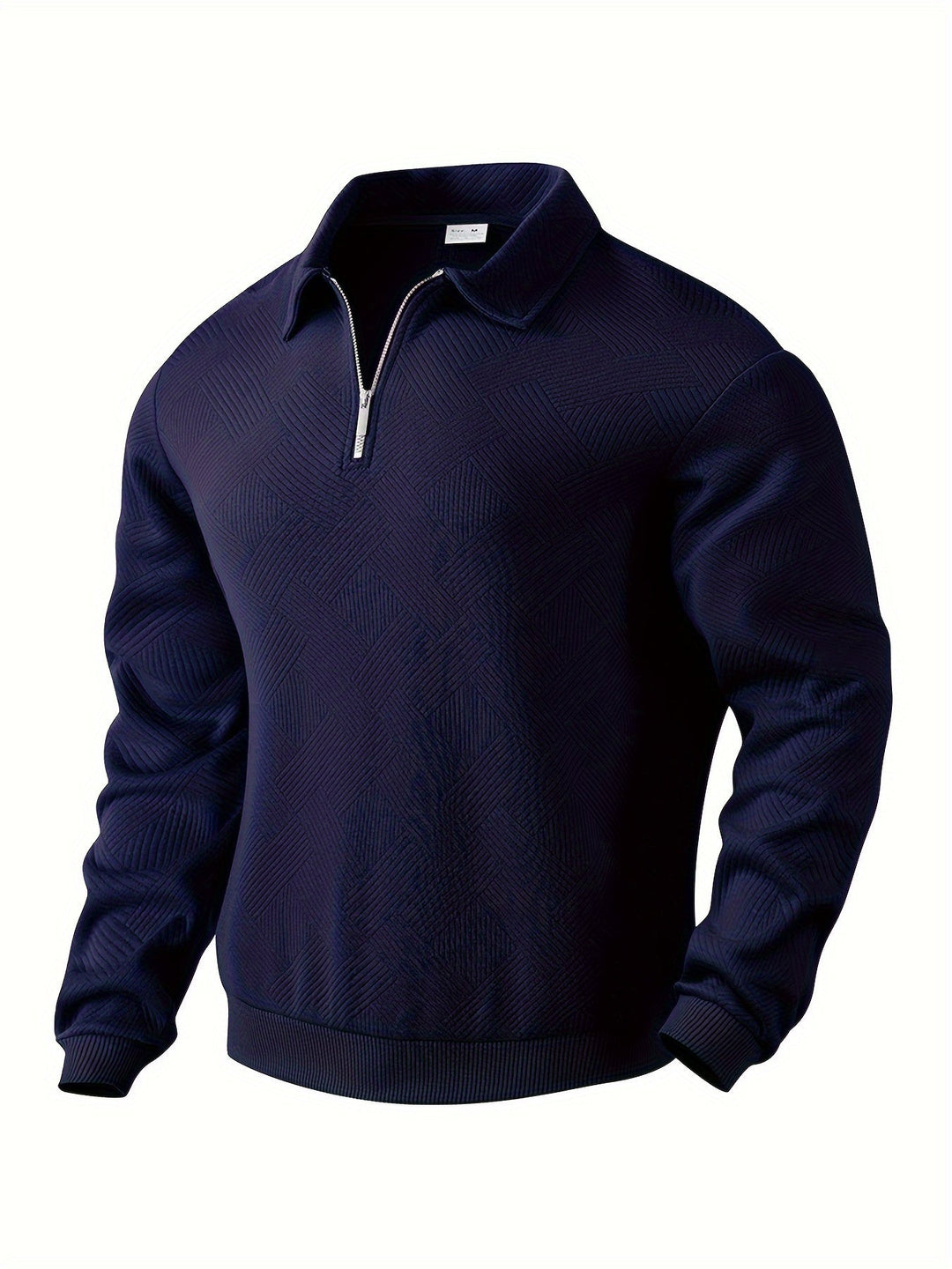 Oskar – Vintage Zip-Up Pullover mit geometrischem Design