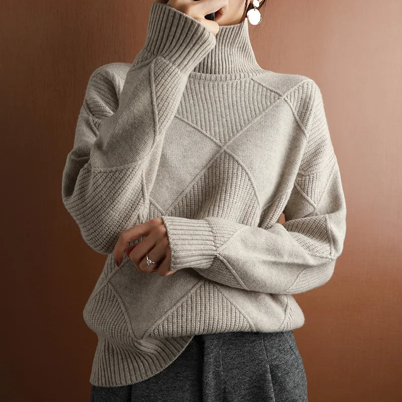Valeria | Eleganter Pullover mit Rauten