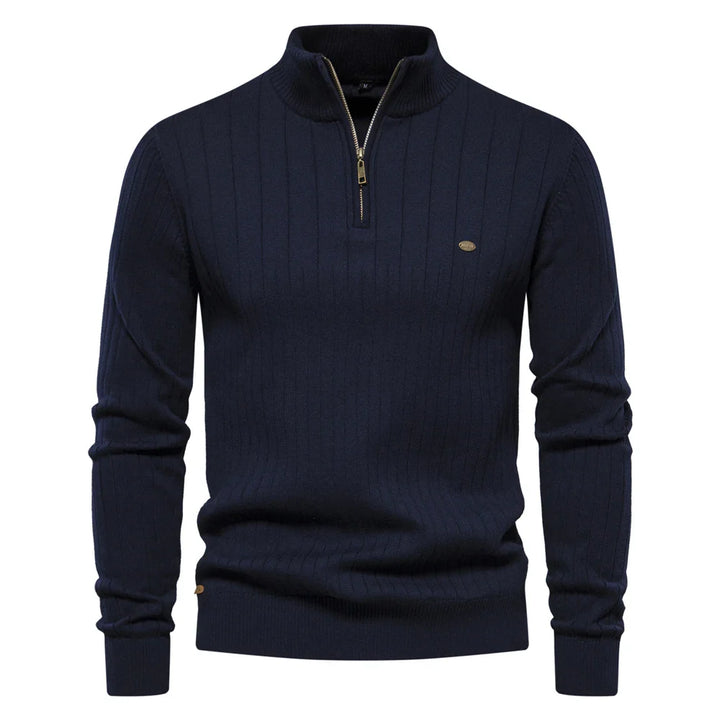 LUCAS - GESTRICKTER PULLOVER MIT REISSVERSCHLUSS
