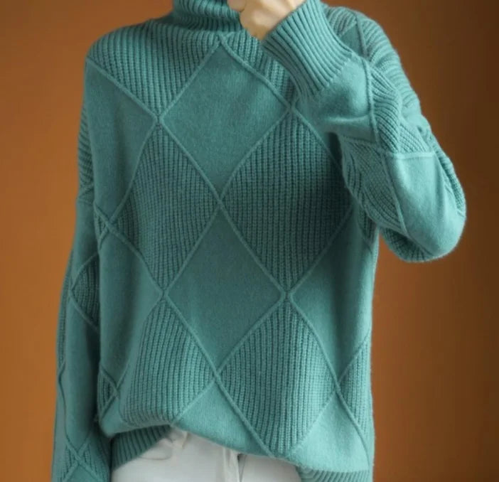 Valeria | Eleganter Pullover mit Rauten
