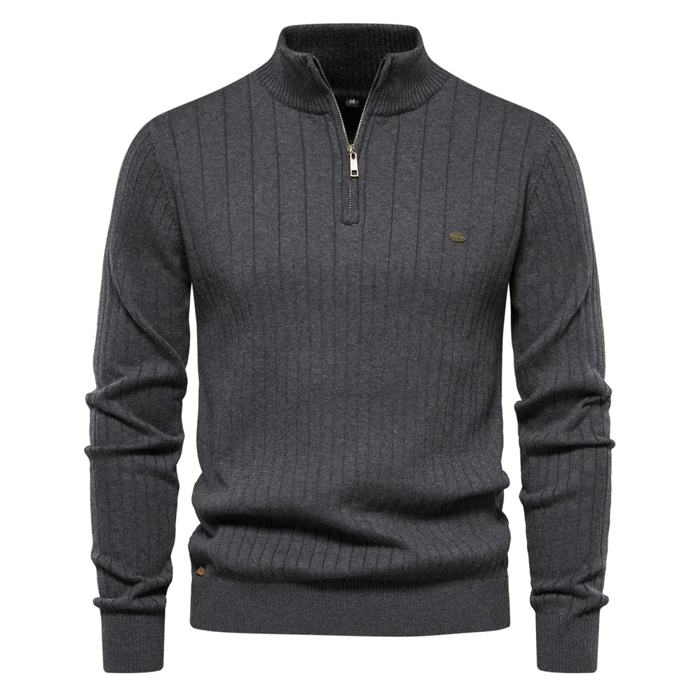 LUCAS - GESTRICKTER PULLOVER MIT REISSVERSCHLUSS