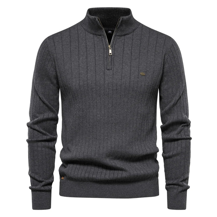 LUCAS - GESTRICKTER PULLOVER MIT REISSVERSCHLUSS
