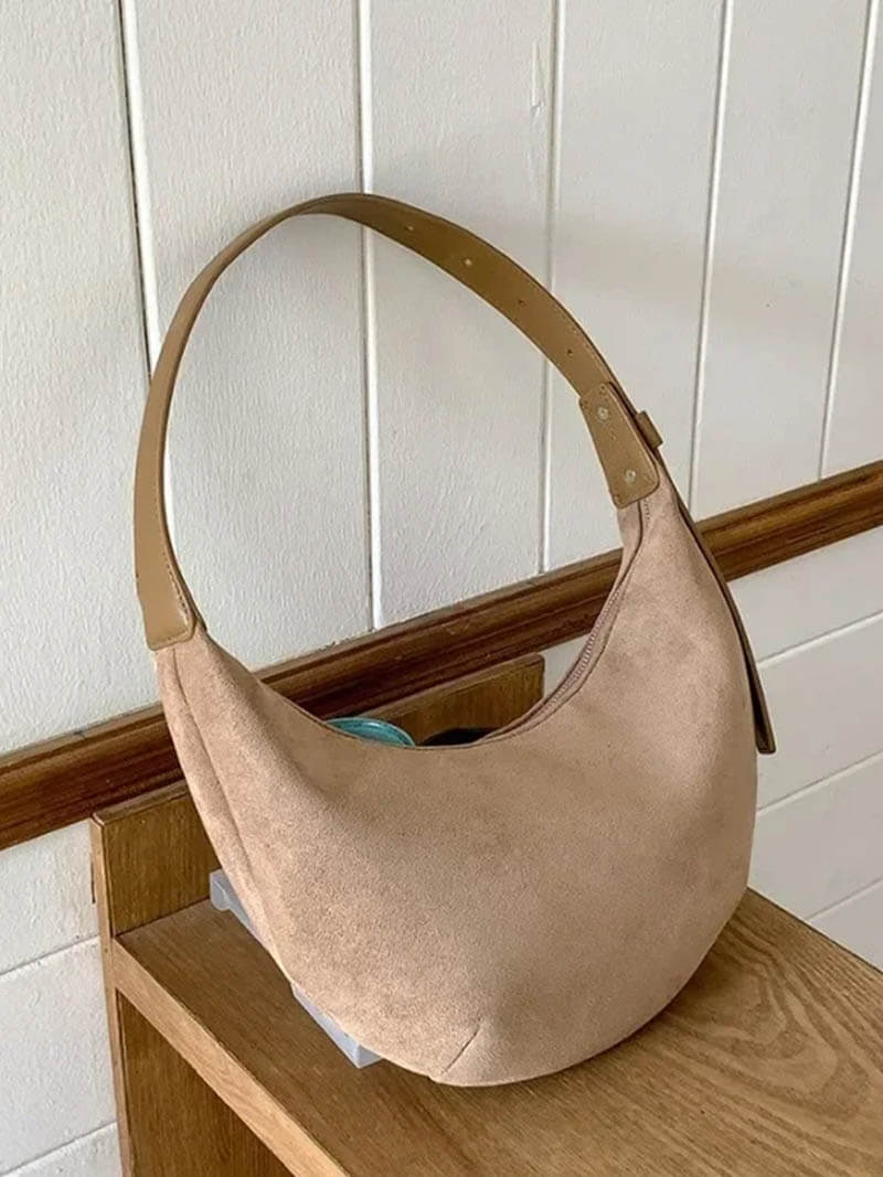 Handtasche aus synthetischem Wildleder Lydia Halfmoon
