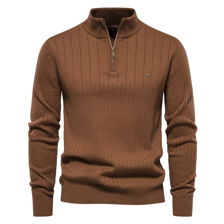 LUCAS - GESTRICKTER PULLOVER MIT REISSVERSCHLUSS
