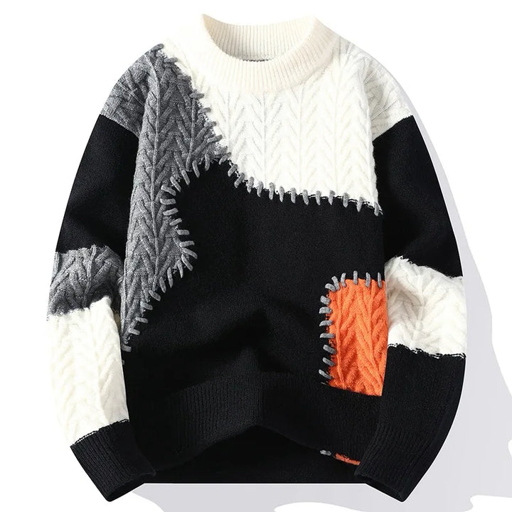 Ador | Herren Patchwork-Pullover