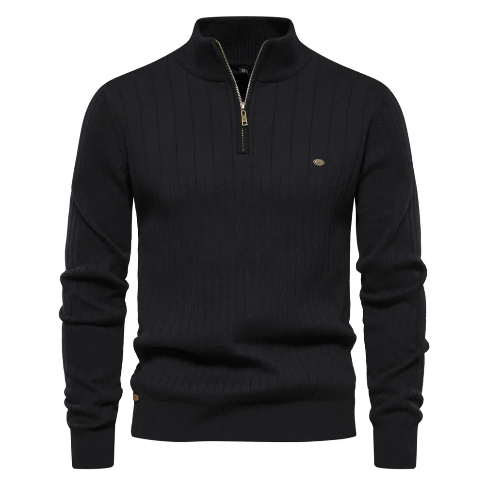 LUCAS - GESTRICKTER PULLOVER MIT REISSVERSCHLUSS