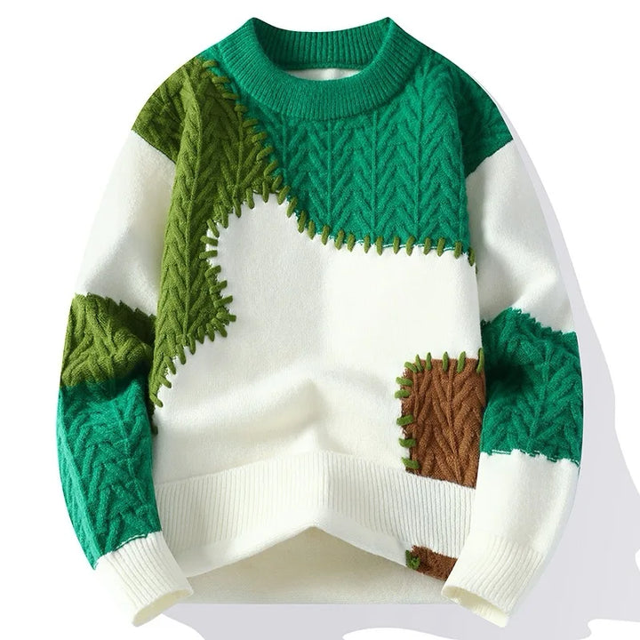 Ador | Herren Patchwork-Pullover