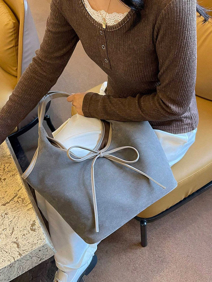 Wildledertasche mit Schleife Florence