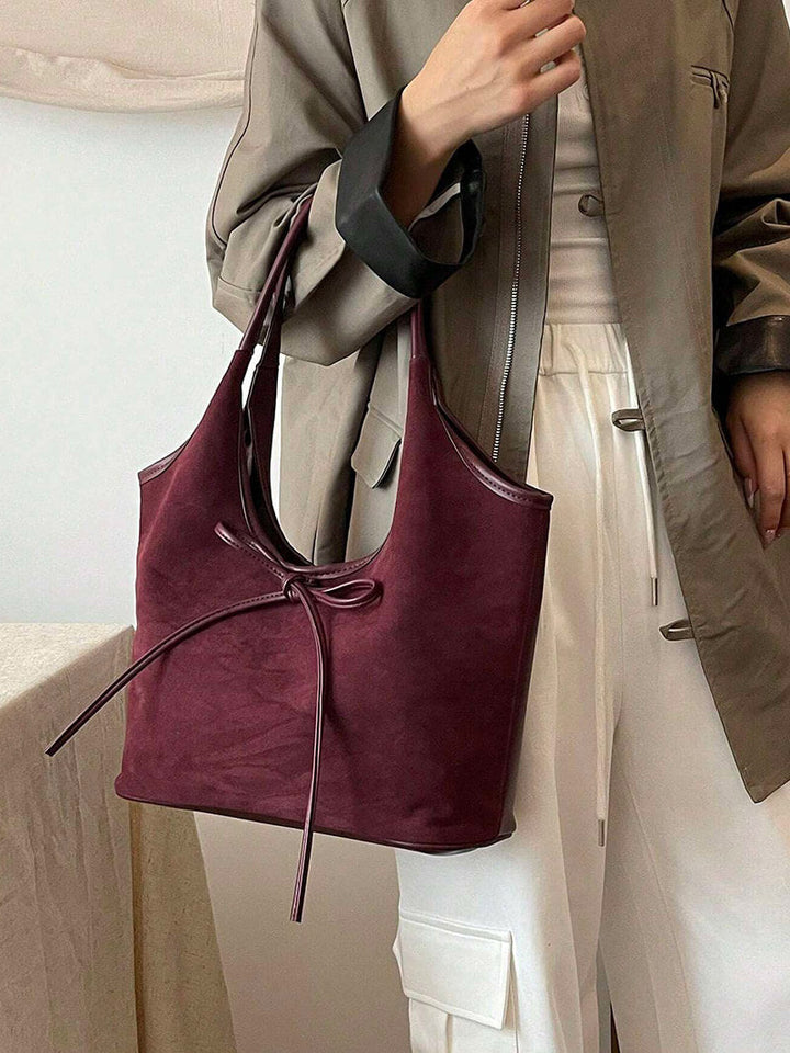 Wildledertasche mit Schleife Florence