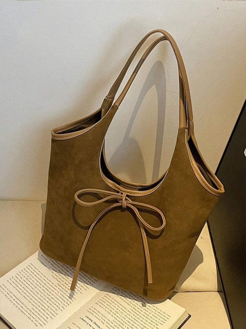 Wildledertasche mit Schleife Florence