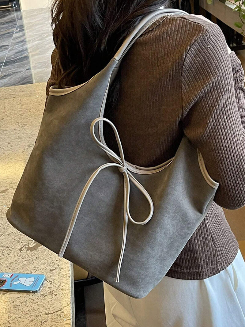 Wildledertasche mit Schleife Florence