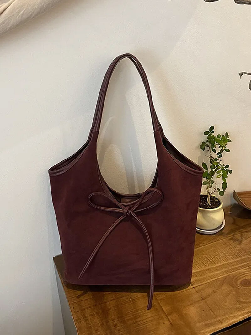 Wildledertasche mit Schleife Florence