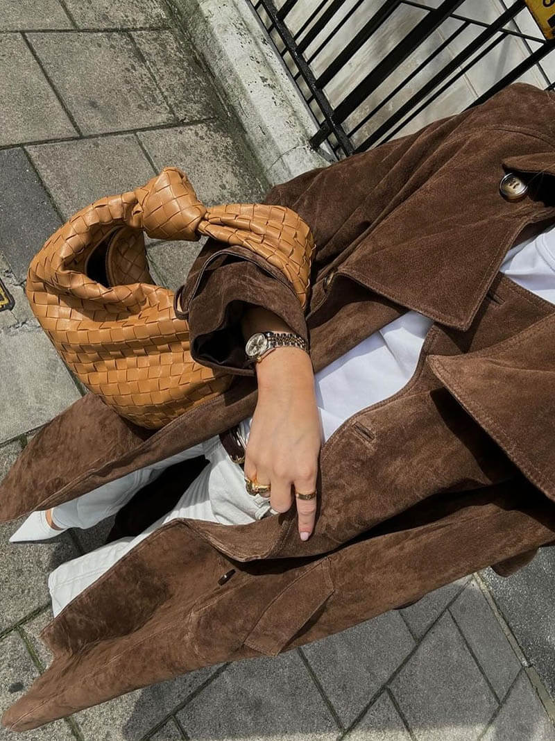 Molly - Gabardina aus synthetischem Wildleder