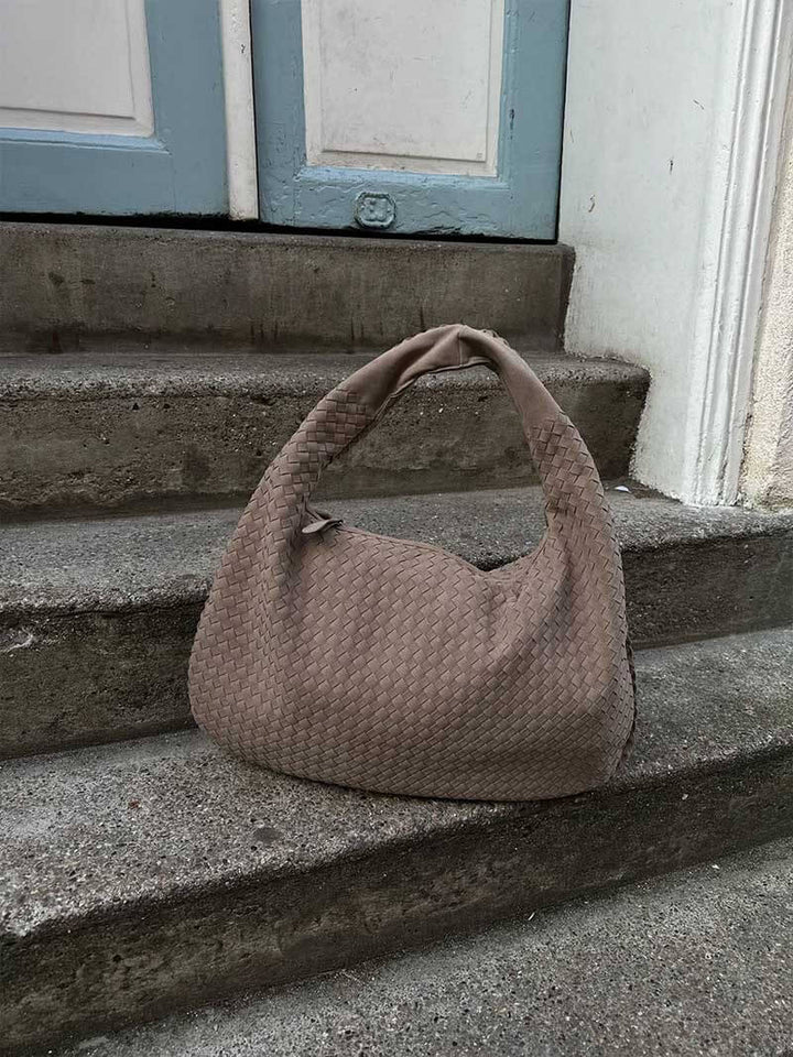 XL Gewebte Wildledertasche