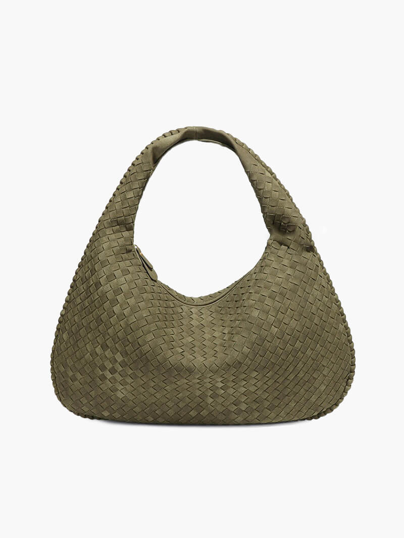XL Gewebte Wildledertasche