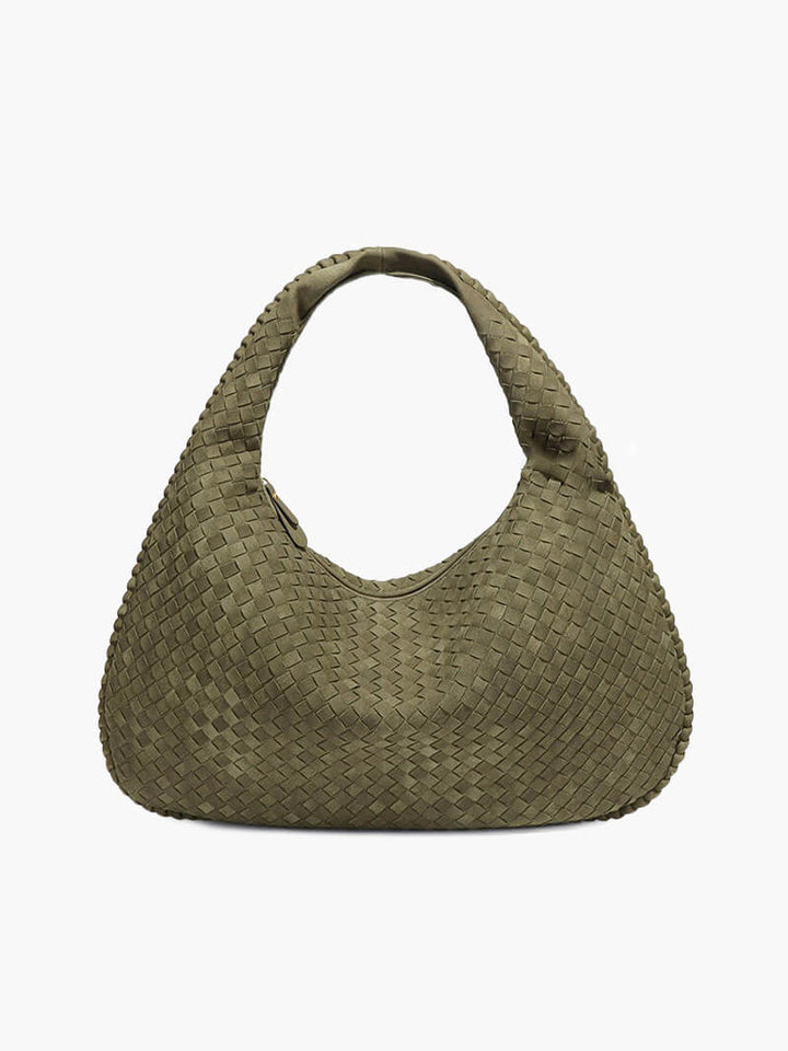 XL Gewebte Wildledertasche