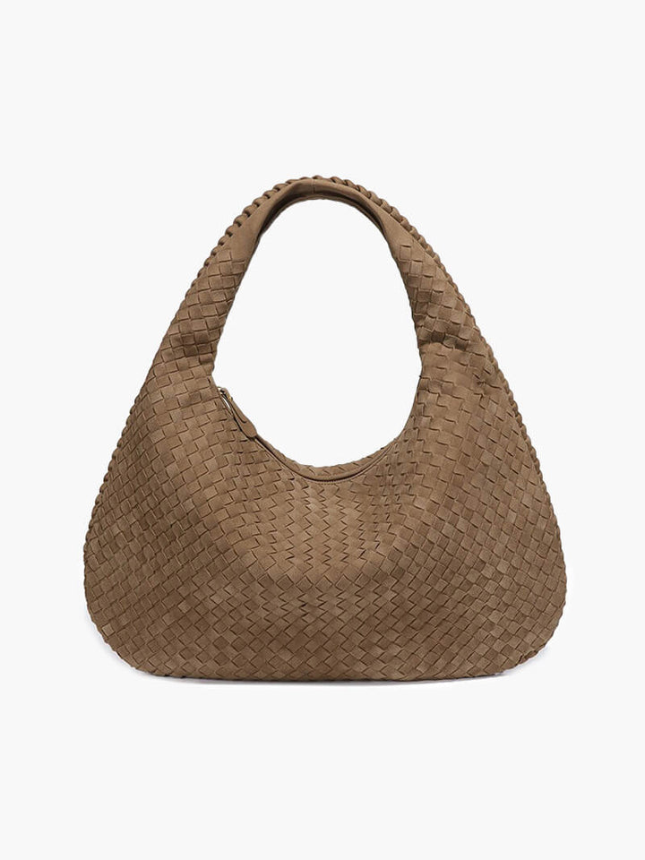 XL Gewebte Wildledertasche