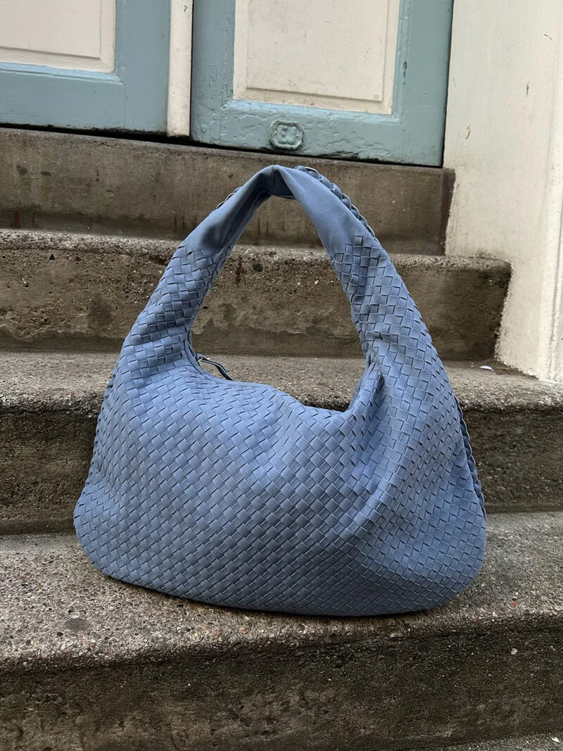 XL Gewebte Wildledertasche