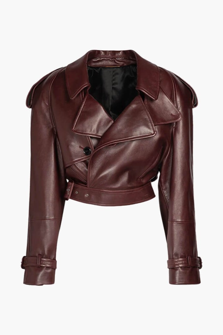 Emma - Burgunderrote Lederjacke
