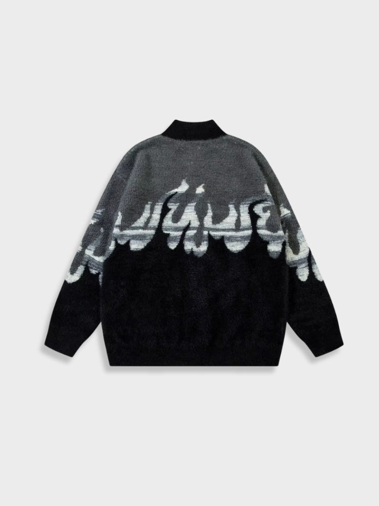 Mohair Vintage Winter-Reißverschluss
