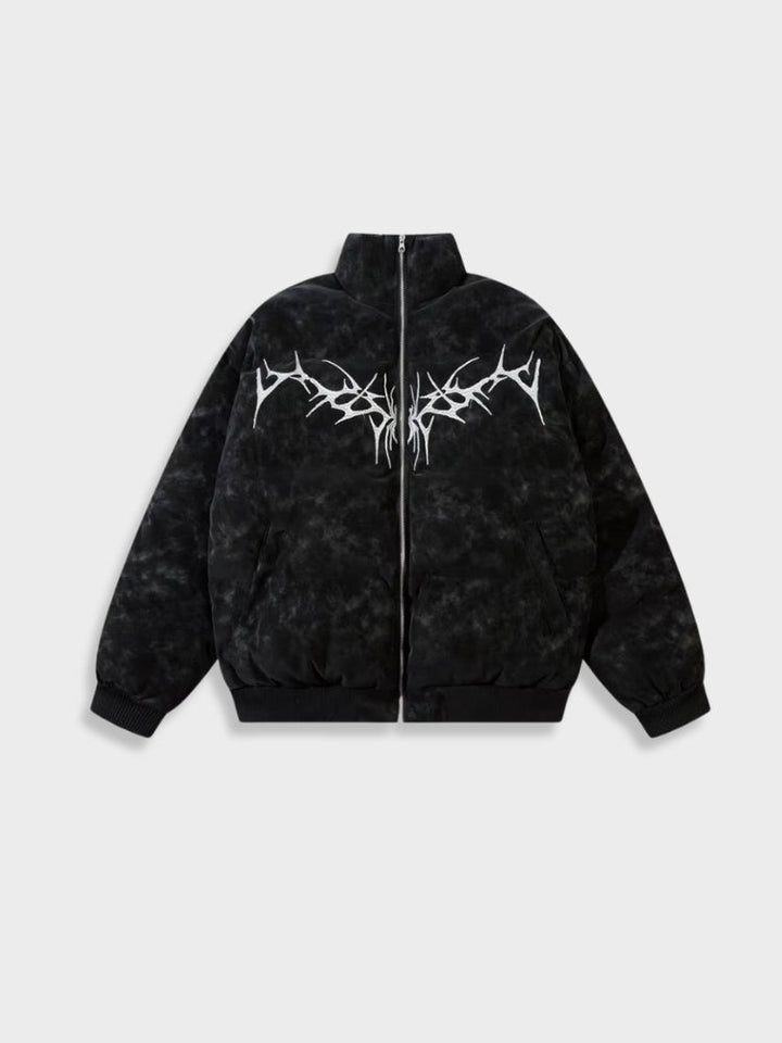 Leather Harajuku Puffer-Jacke