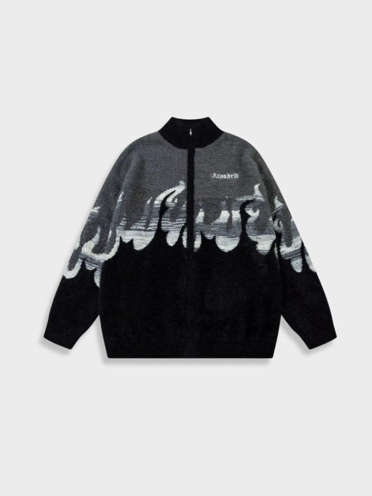 Mohair Vintage Winter-Reißverschluss