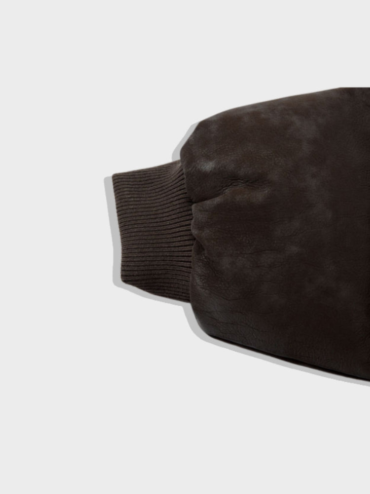 Leather Harajuku Puffer-Jacke