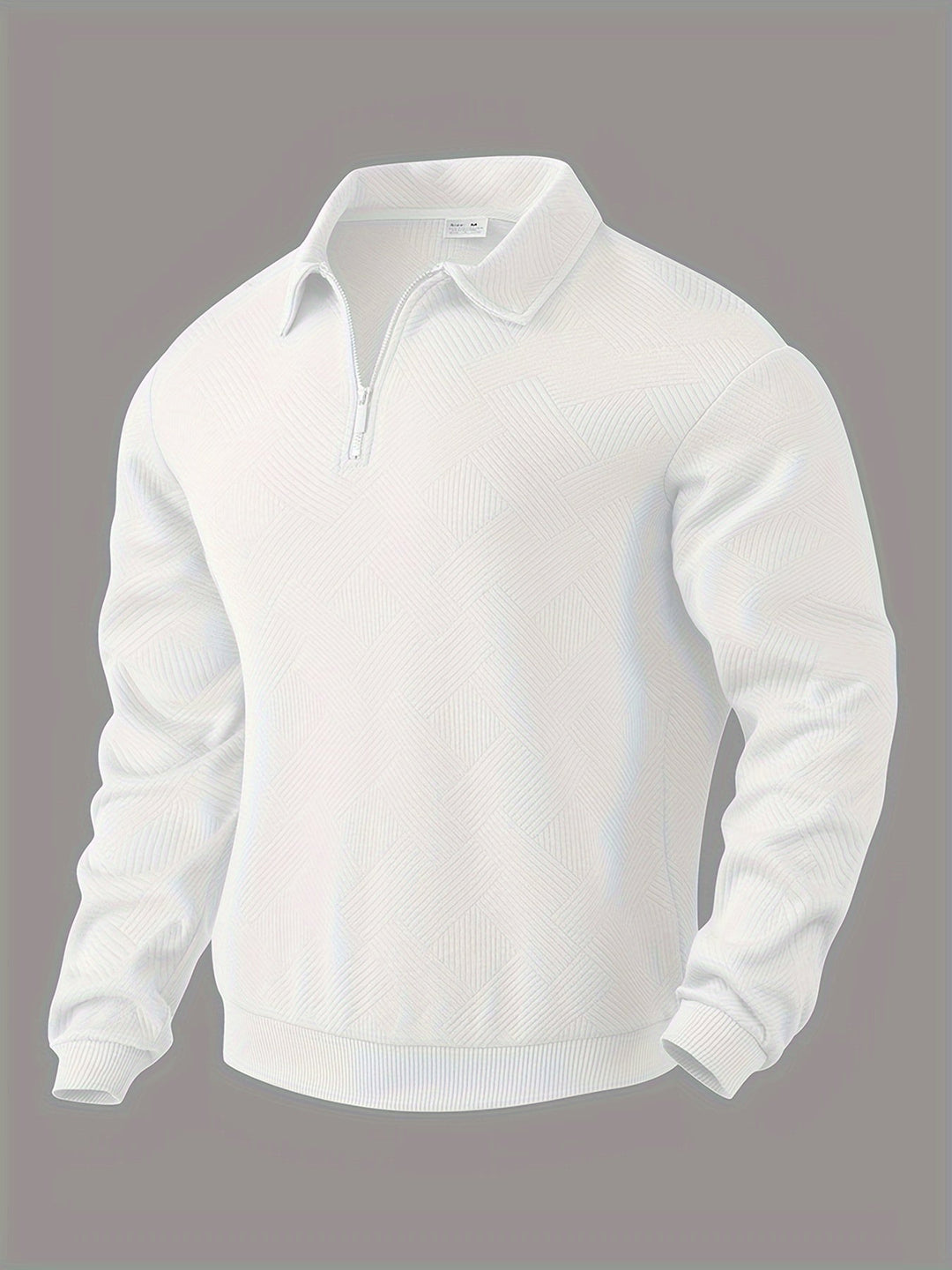Oskar – Vintage Zip-Up Pullover mit geometrischem Design