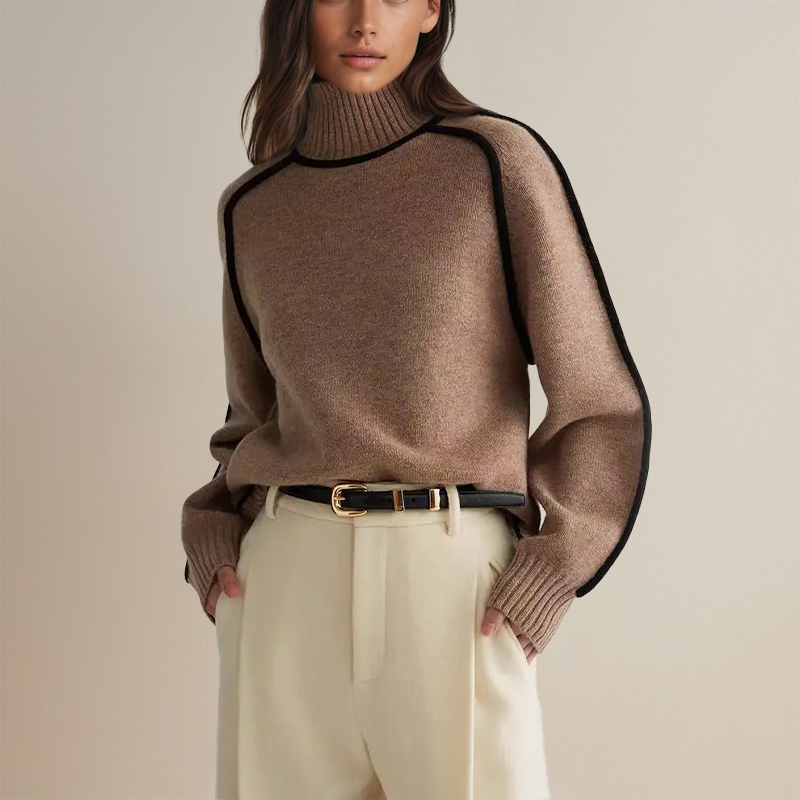 Martina - Hohe Kragenpullover