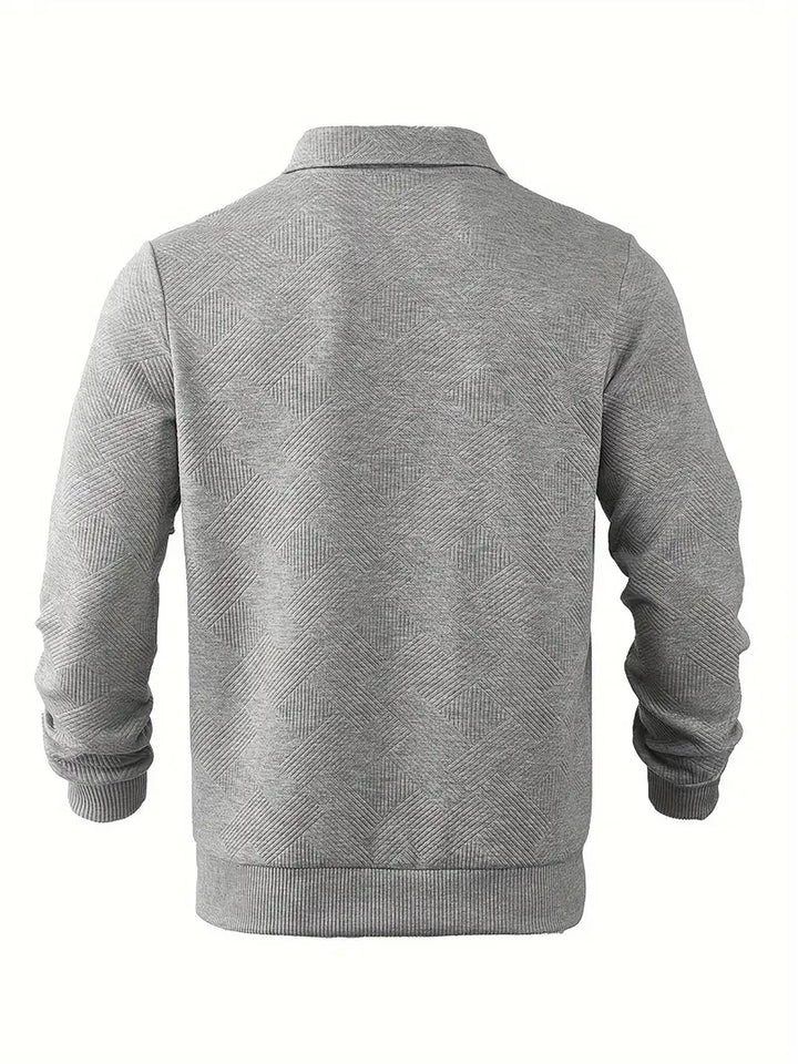 Oskar – Vintage Zip-Up Pullover mit geometrischem Design