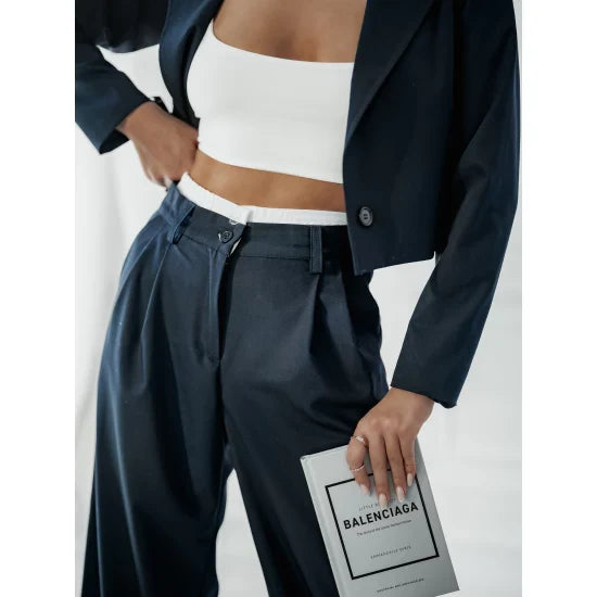 Hoch Taillierte Weite Frauenhose