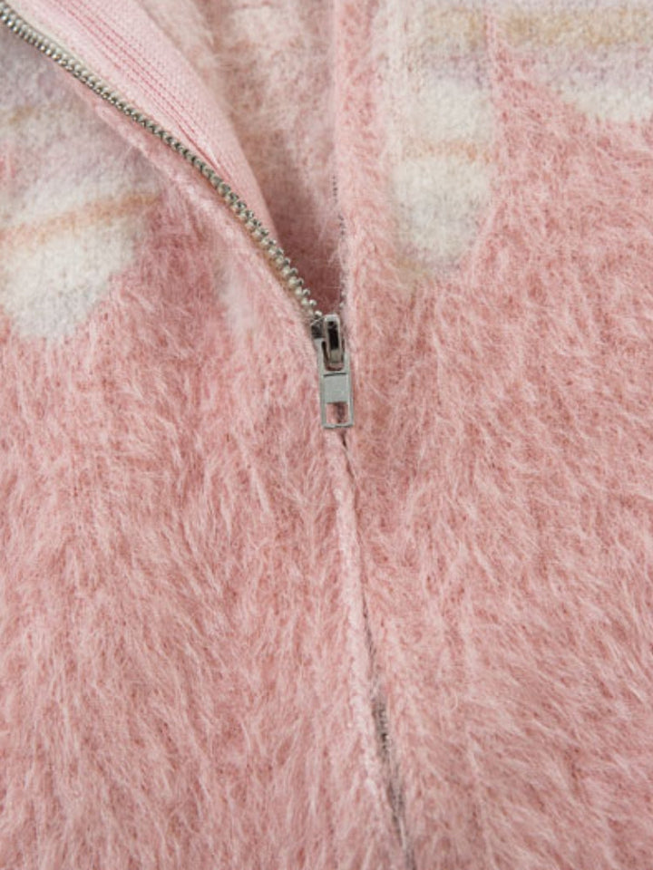 Mohair Vintage Winter-Reißverschluss