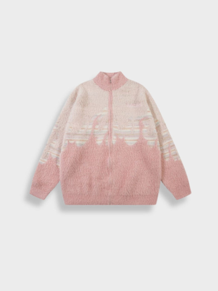 Mohair Vintage Winter-Reißverschluss
