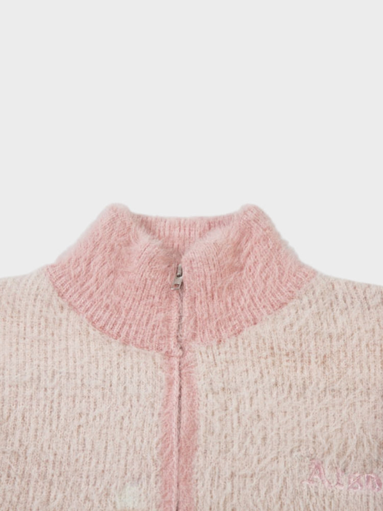 Mohair Vintage Winter-Reißverschluss