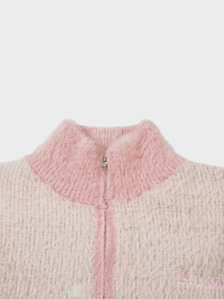 Mohair Vintage Winter-Reißverschluss