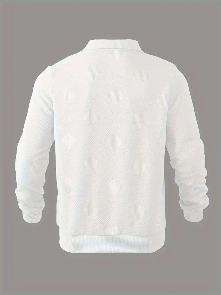 Oskar – Vintage Zip-Up Pullover mit geometrischem Design