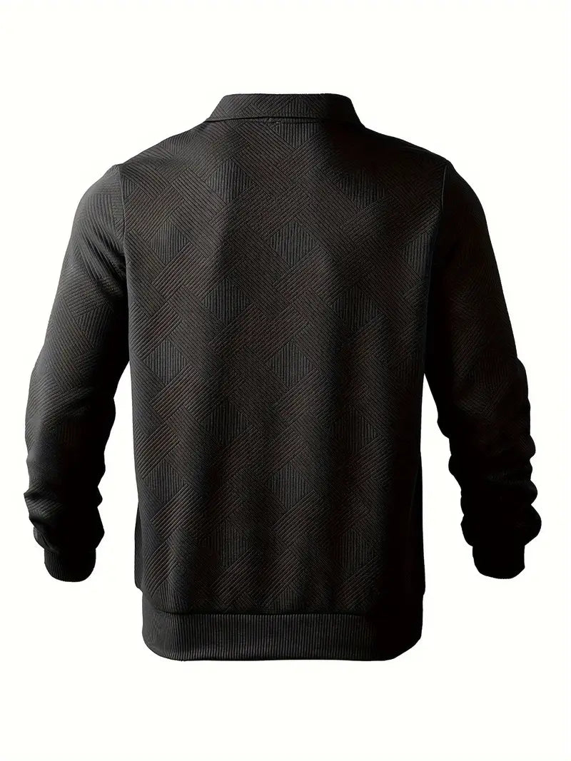 Oskar – Vintage Zip-Up Pullover mit geometrischem Design